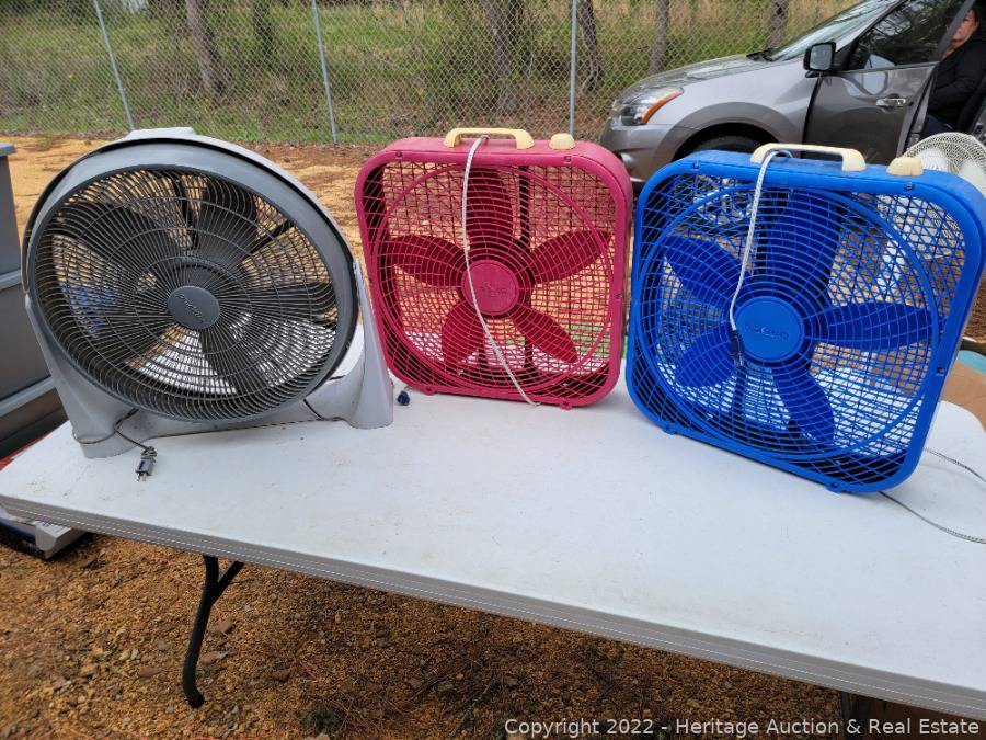 1) Aerospeed and (2) Lasko Brand Box Fans Auction | Heritage Auction u0026 Real  Estate