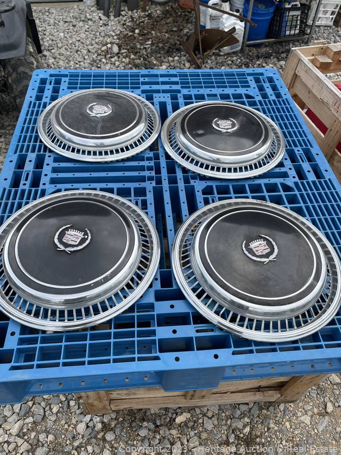 Set of Original 1976 Cadillac Eldorado Hub Caps 4 Auction Heritage Auction Real Estate